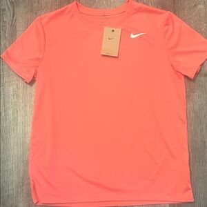 Nike Short Sleeve Performance Tee - Coral/White
